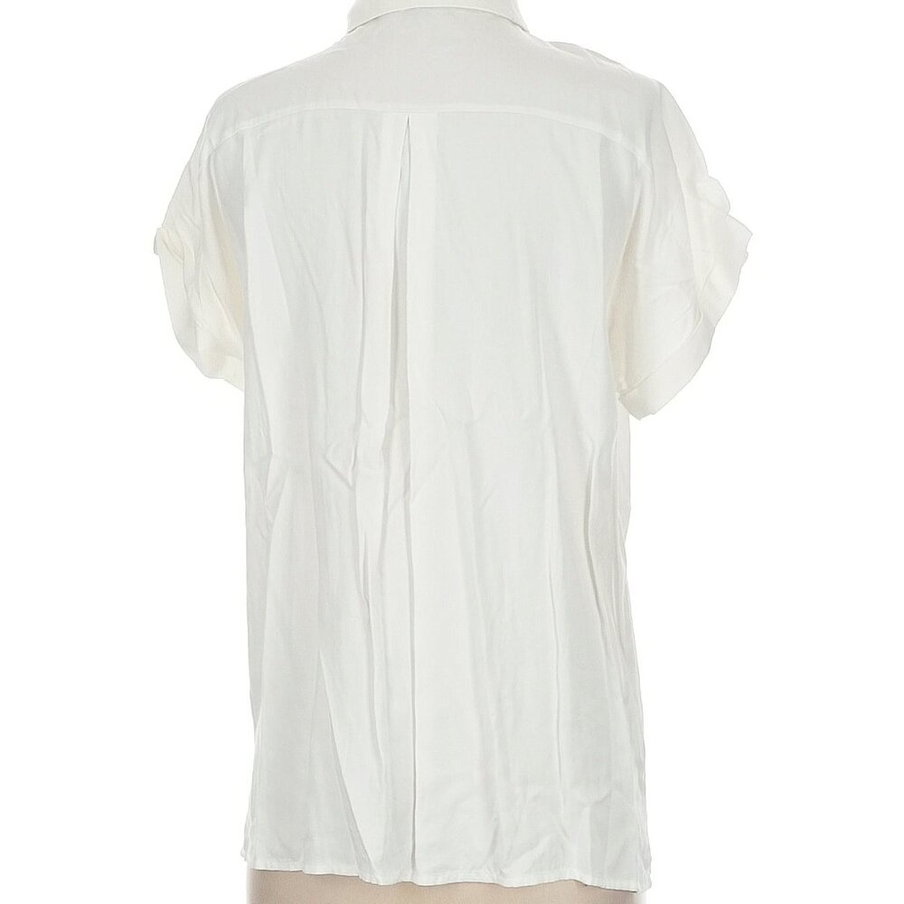 Lulus Ivory Rayon Button-Down Blouse – Size S - Picture 2 of 6